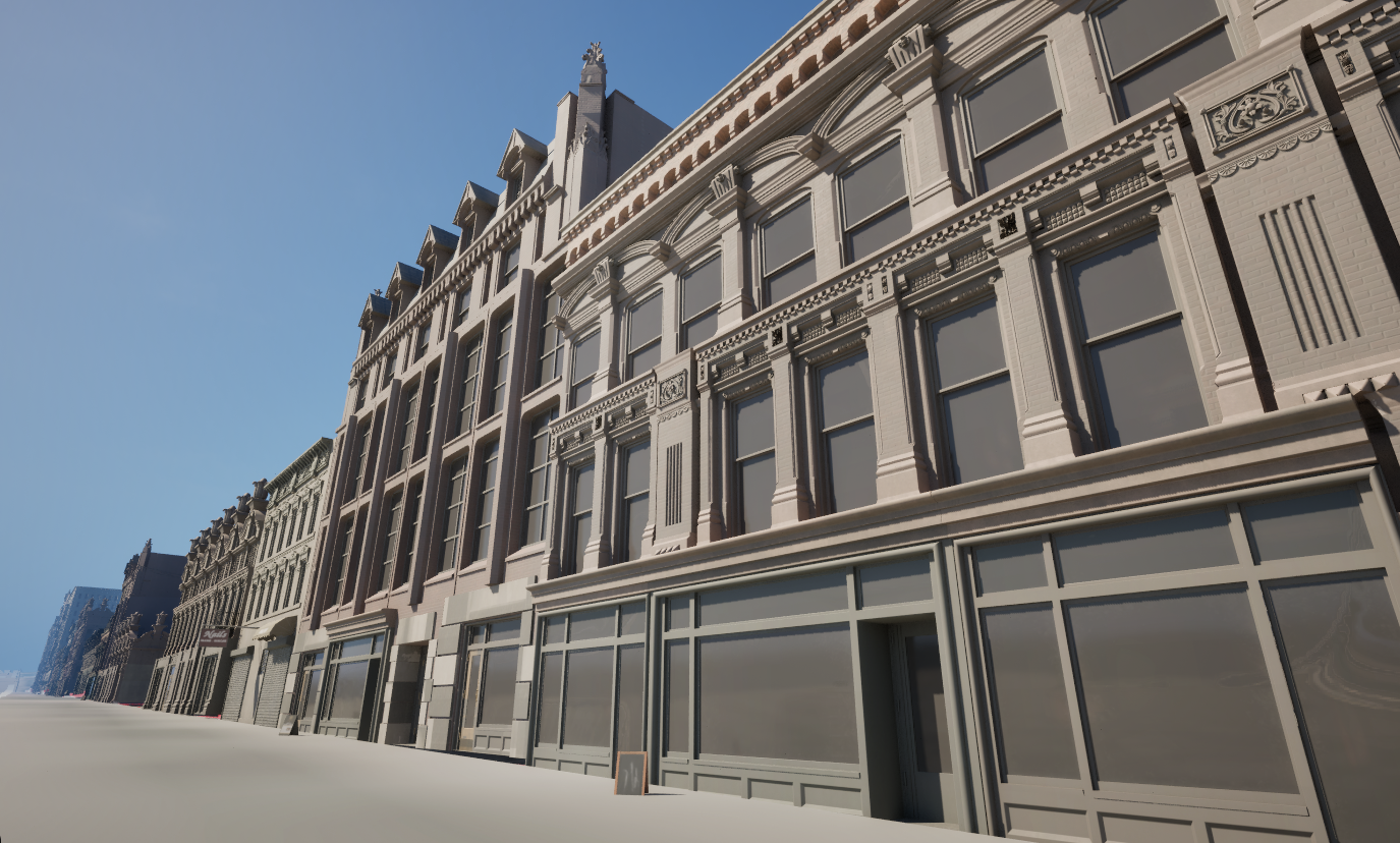 Historic city facade reference