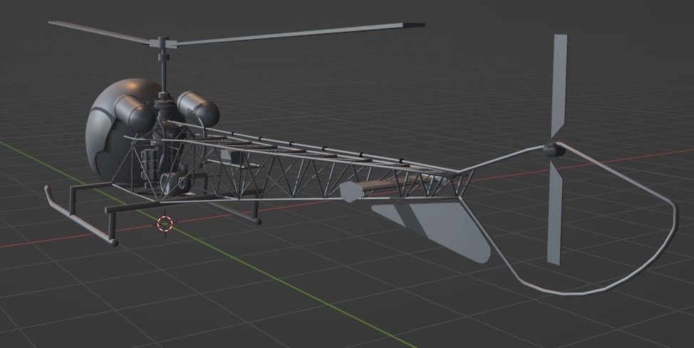 Batcopter 3D model render