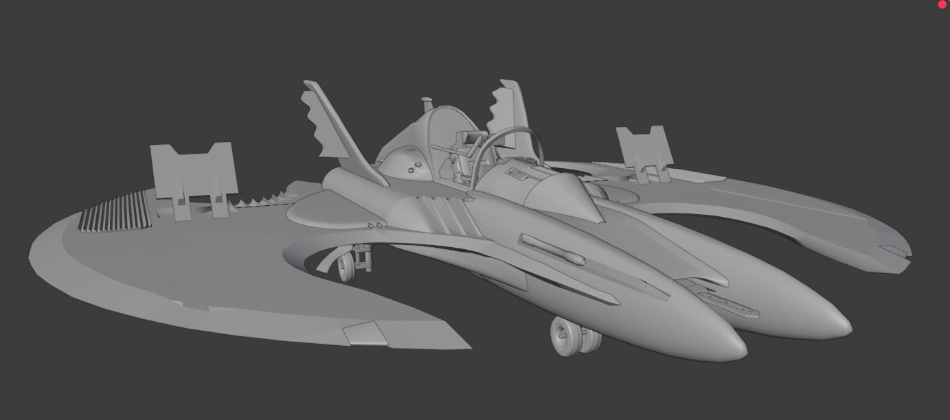 Batwing 3D model render