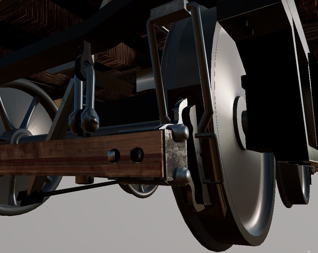 Car Y brake rigging detail