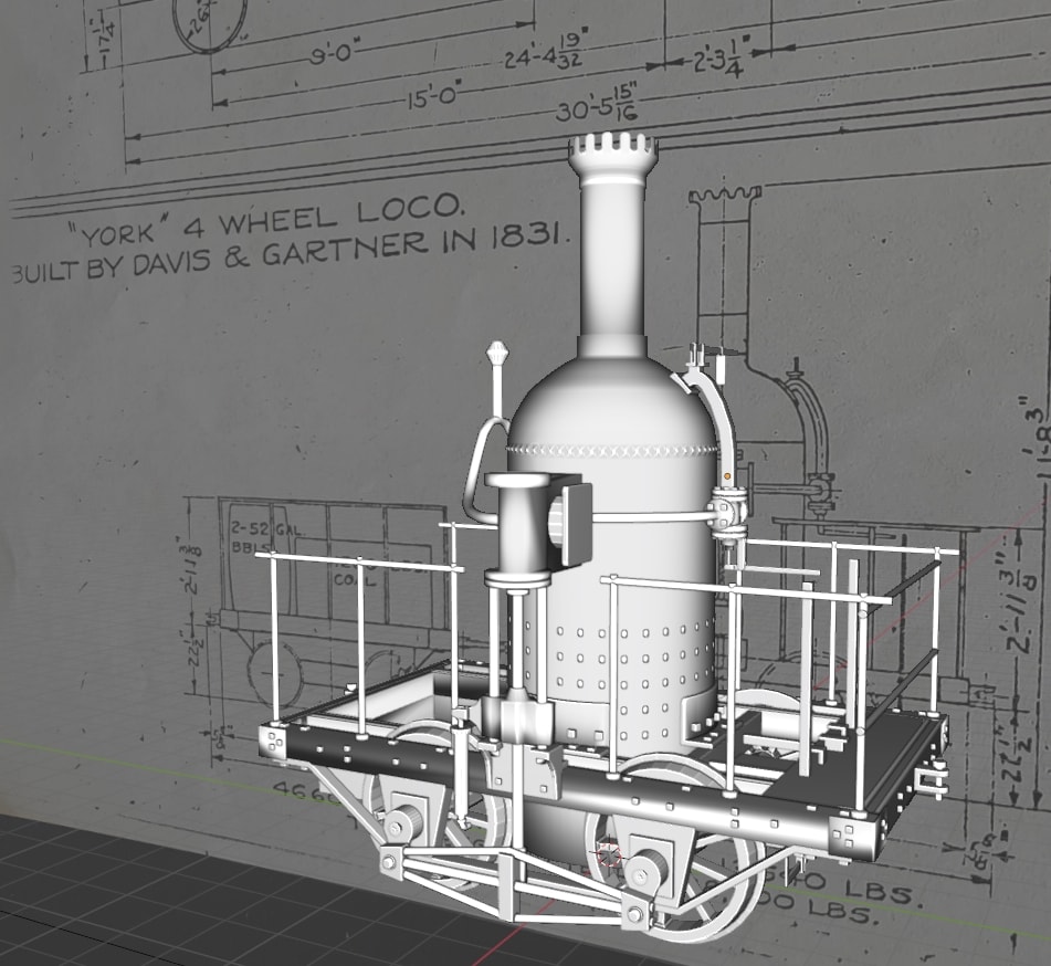 York locomotive Blender model
